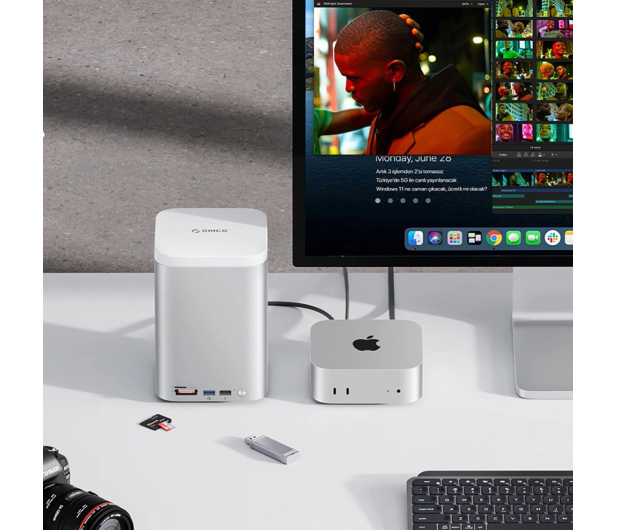 Orico MiniTower z kieszeniami na dyski twarde do 56TB - srebrna - 1486730 - zdjęcie 4